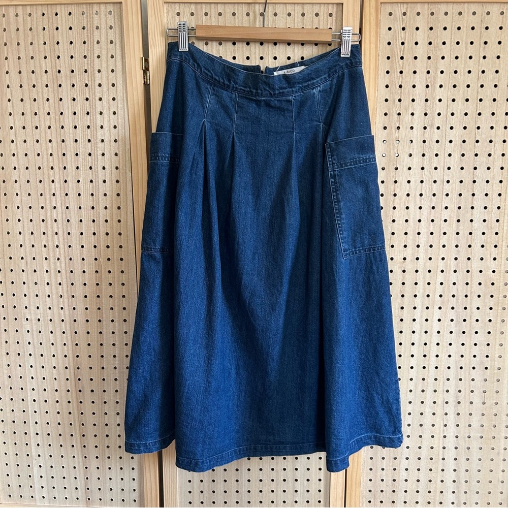 A-line Denim Skirt by BIBICO